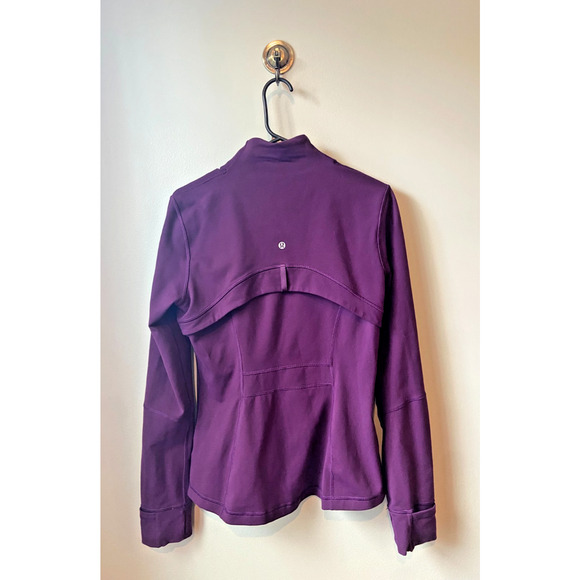 Lululemon Define Jacket Nulu Fold Womens 10 Purple Full Zip Thumbholes Cuffins - Picture 5 of 8